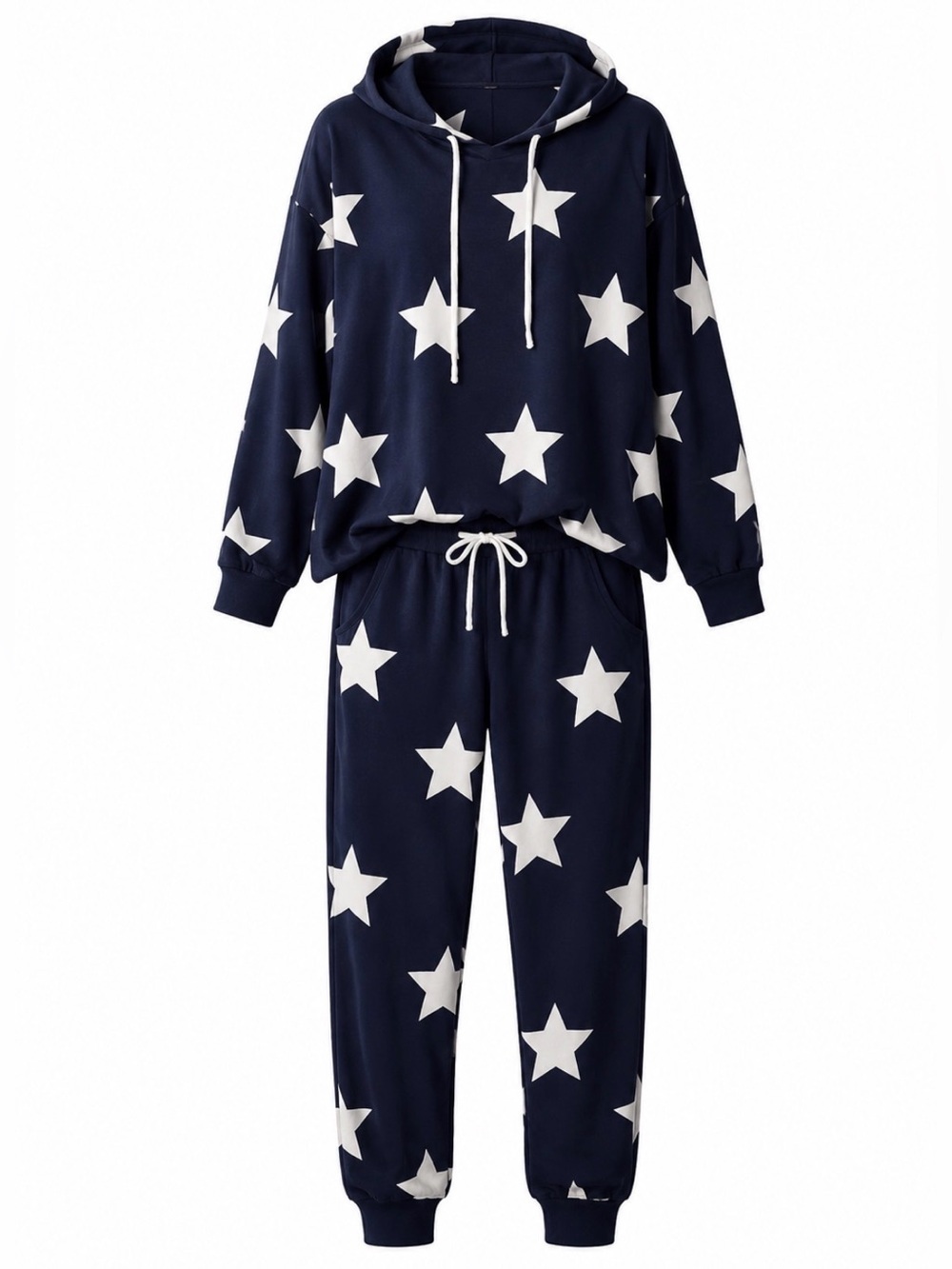 Kenzie two piece pajama set, dark blue with white stars, women’s M. Never worn.